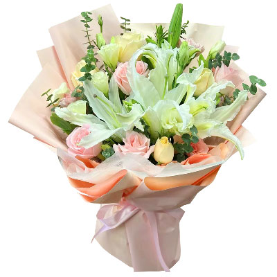 宜宾10朵玫瑰百合混搭，爱是难忘时刻